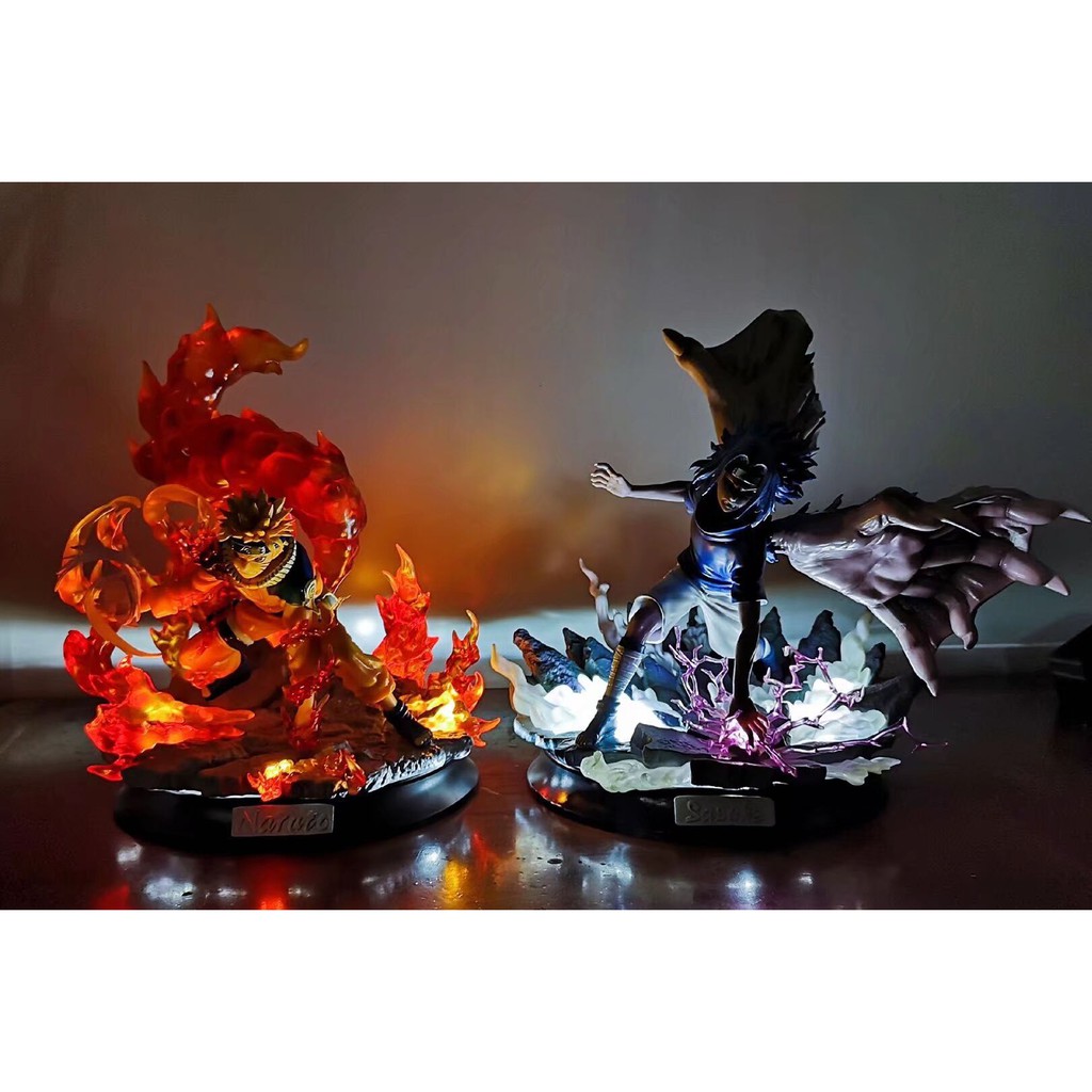 Mô hình nhân vật figure Naruto & Sasuke có led