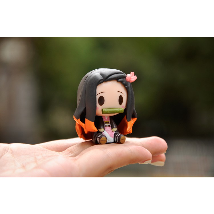 [5cm] Móc khoá size to Kimetsu no Yaiba chibi Tanjirou Zenitsu Nezuko kamado anime Demon slayer manga cute dễ thương key