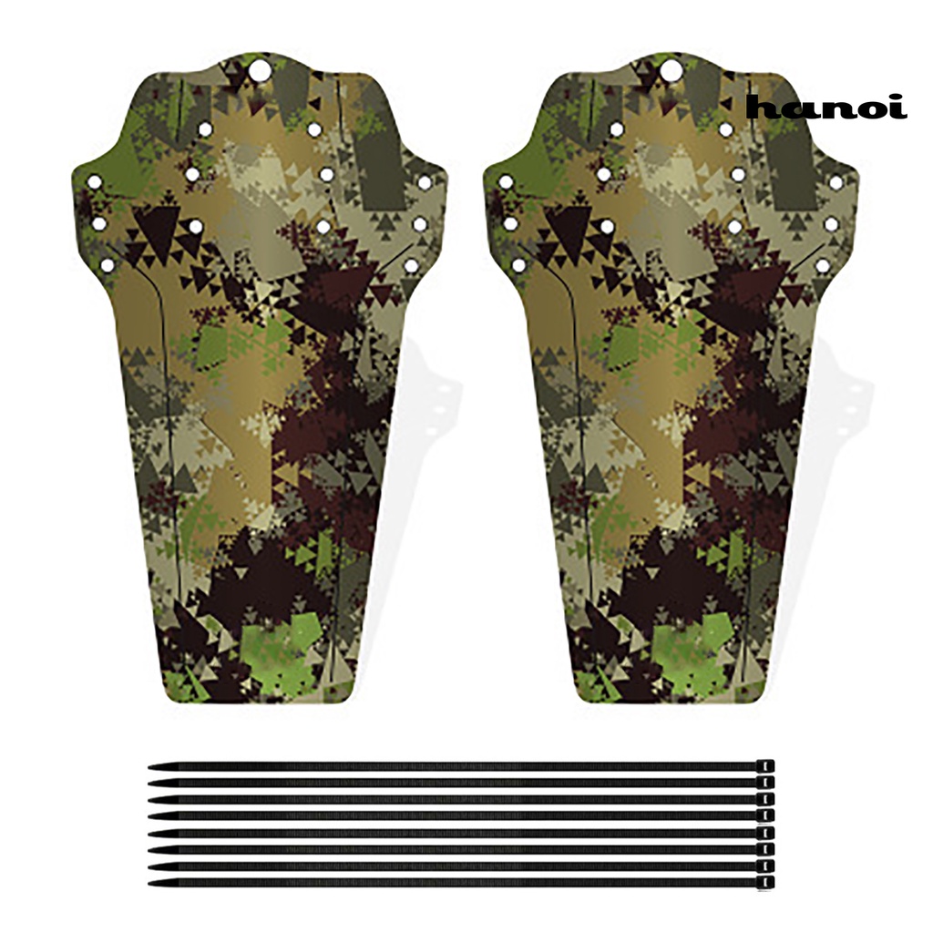 Set 2 tấm chắn bùn trước và sau xe đạp MTB họa tiết samurai