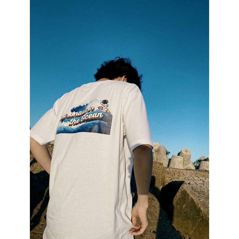 Áo Thun Local brand Astro Ocean - Trắng/Đen