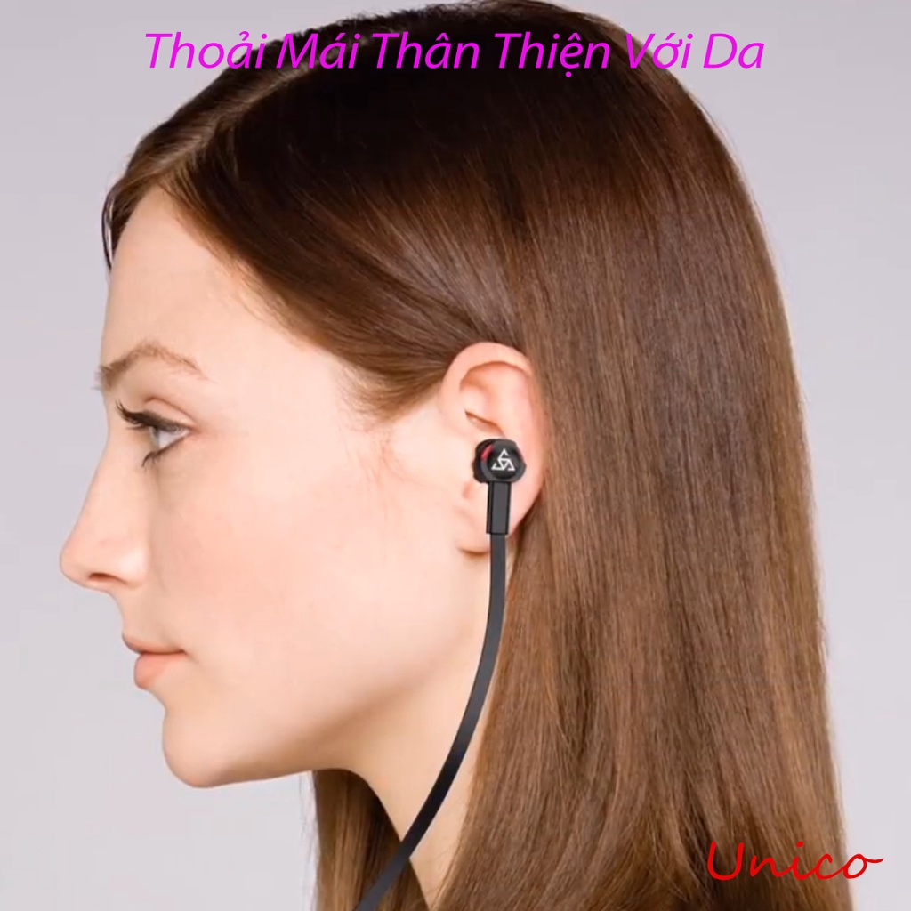 Unico A+Tai Nghe PTM T2 Gaming Có Dây Nhét Tai Chơi Game bass mạnh Chống Ồn Có Mic Cho PC và các dòng điện thoại