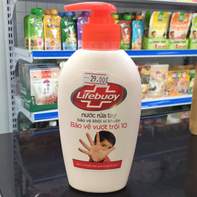 Nước Rửa Tay Lifebuoy Bảo Vệ Vượt Trội 10 Chai 180g