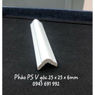 Phào chỉ nẹp V bo góc nhựa composite màu trắng bản 3cm hoàn thiện bề mặt