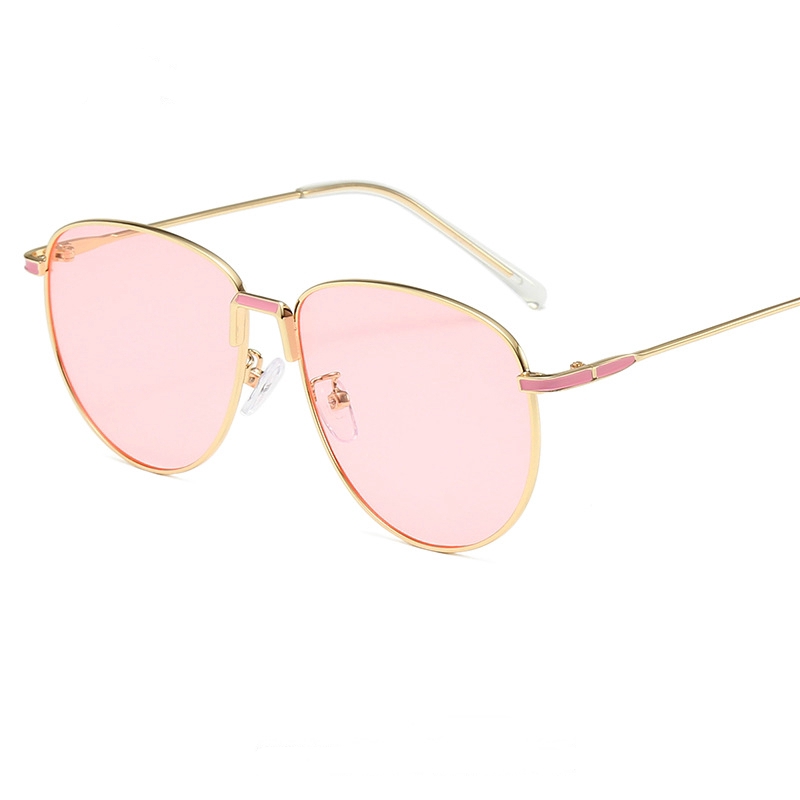 Kính mát thời trang mới của Hàn Quốc khung tròn kim loại sang trọng cho nam và nữ