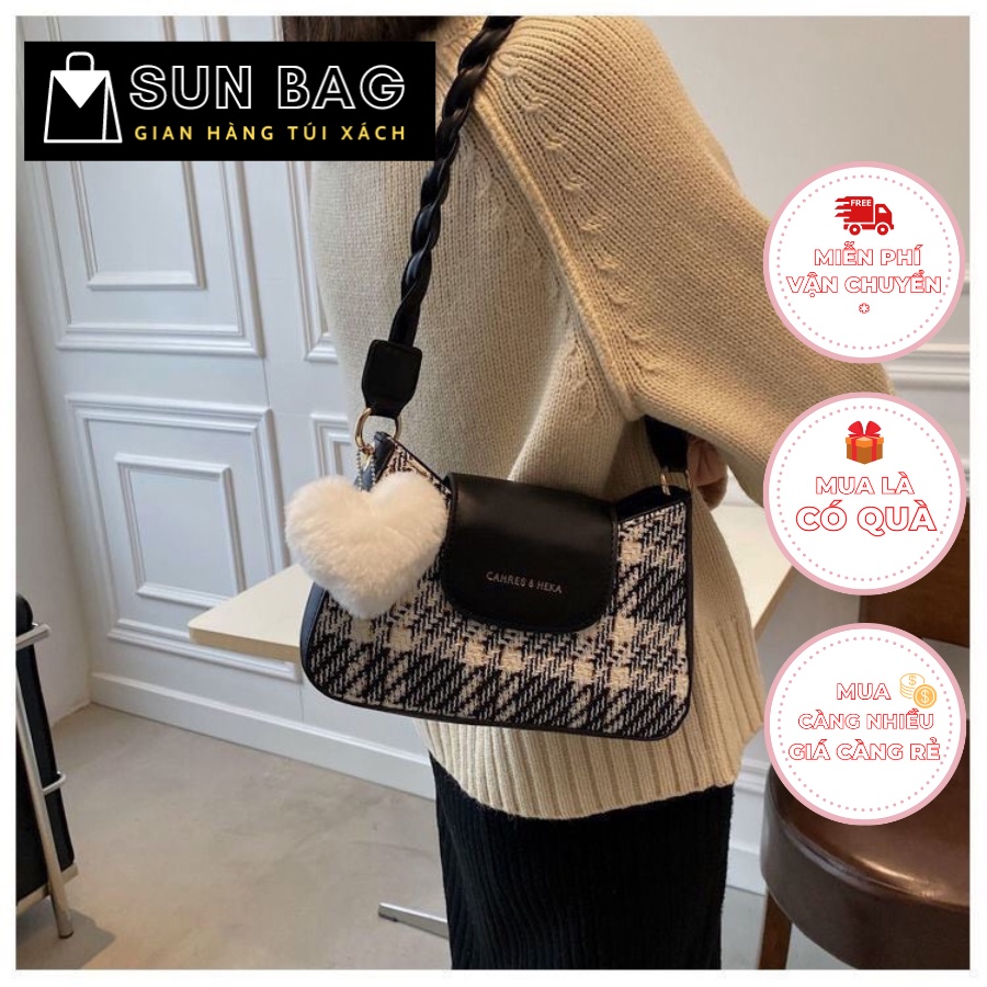 Túi xách nữ đeo chéo, đeo ngực túi đi chơi, đi học, da đẹp, cao cấp size 22cm SB129