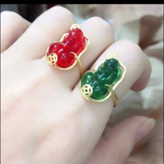 Nhẫn tỳ hưu bạc xi vàng