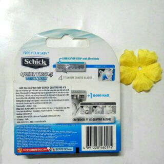 Vỉ lưỡi cạo râu Schick Quattro 4 .