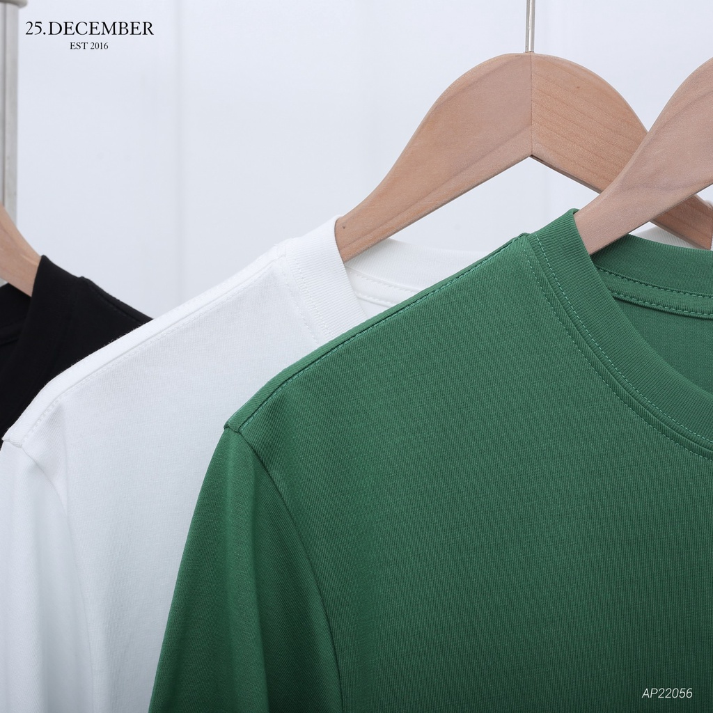 Áo phông họa tiết chữ in nổi, chất cotton dầy đẹp - 25.December AP22056