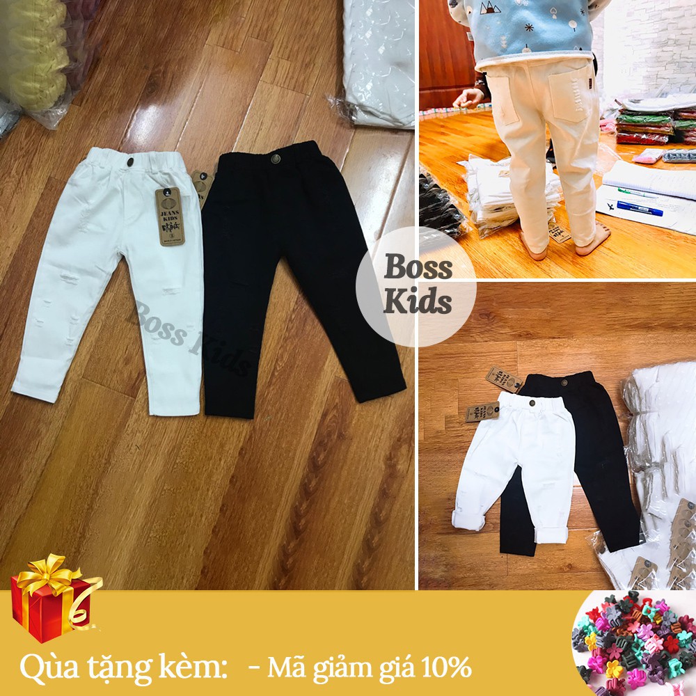 Quần kaki đen trắng-Q0029- cho bé trai/ bé gái từ 9-35kg ❤Quần kaki dài cho bé