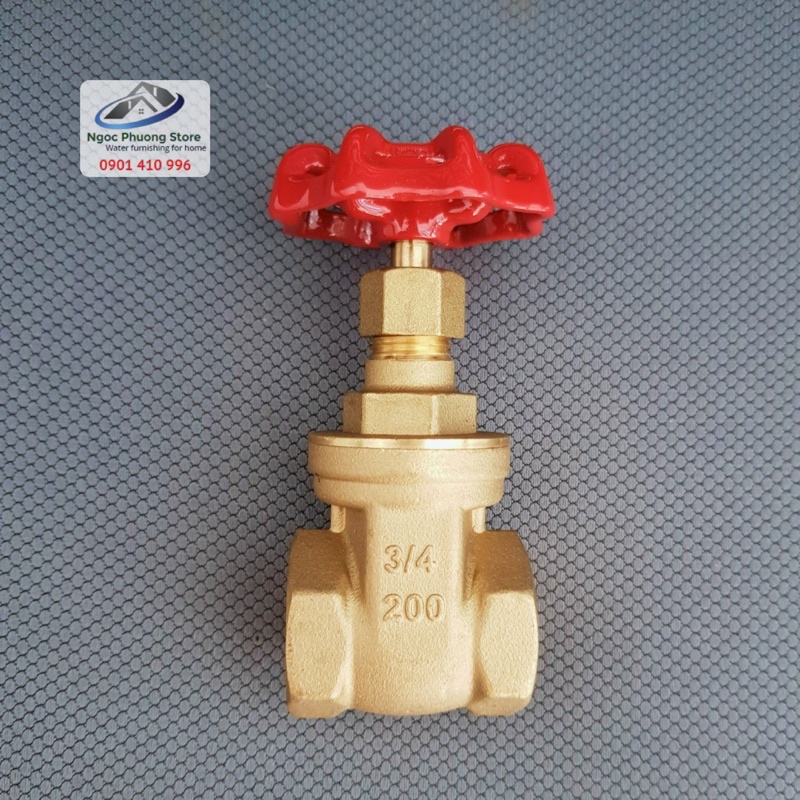 Van cửa đồng chính hãng PN16 Ren 21mm, ren 27mm, ren 34mm