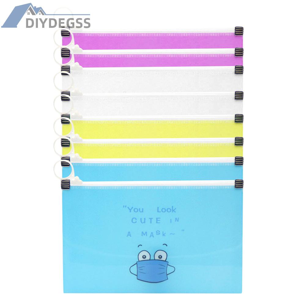 Set 8 túi đựng khẩu trang chống bụi có khóa kéo tiện dụng
