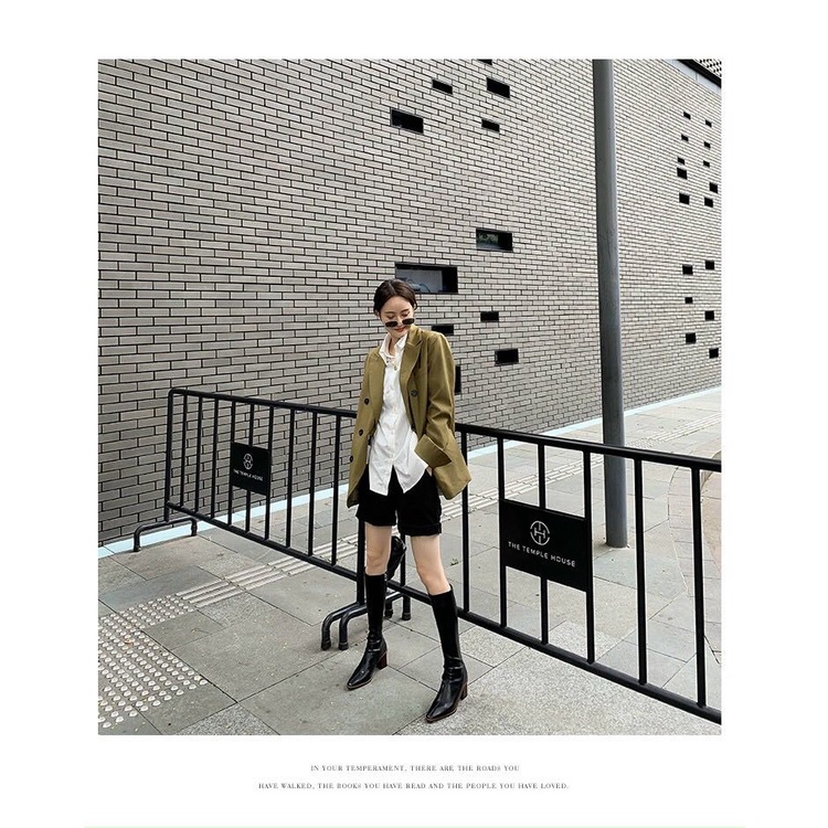 Bốt - Boots đùi thời trang nữ, gót vuông 7p