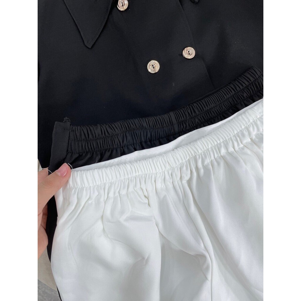 Sét Đồ Nữ , Sét Áo khoác Cô Bẻ Kèm Quần Sooc Chất Vải Tuyết Mua Cao Cấp | BigBuy360 - bigbuy360.vn