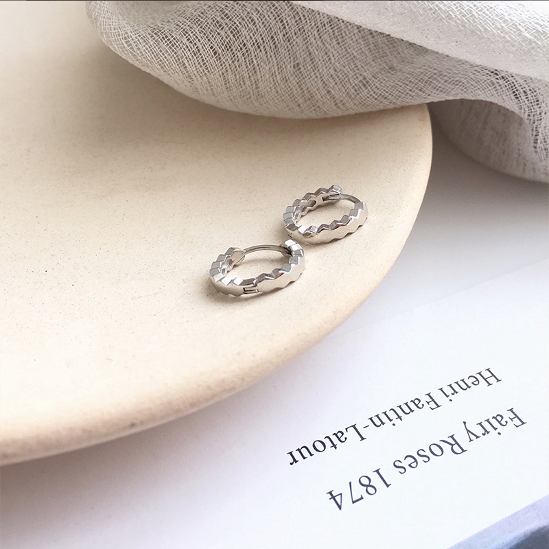 Wave ring type South Korean Earrings personalized small earrings C70