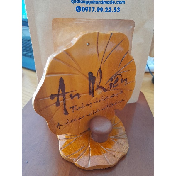Tranh gỗ thư pháp chữ An Nhiên để bàn