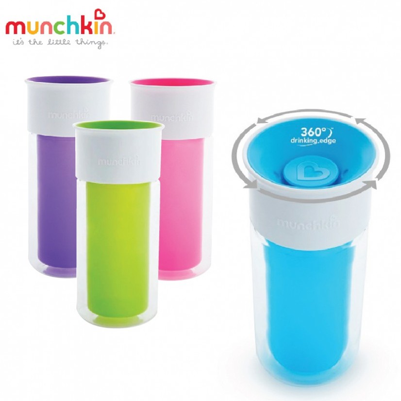 Cốc 360 độ Munchkin giữ nhiệt kèm sticker dễ thương