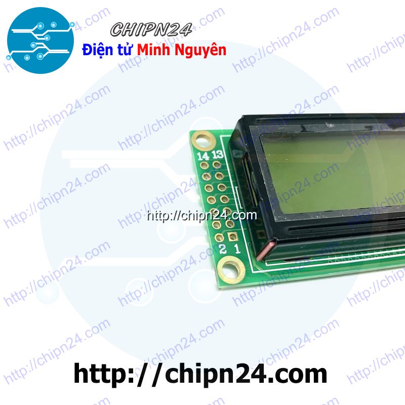 LCD 0802 5V Xanh Lá, LCD0802 5V Xanh Lá