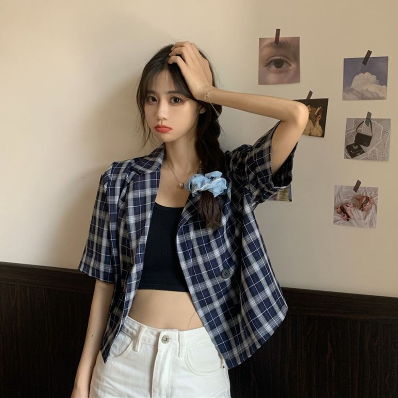 Áo Khoác Croptop Cổ Vest Nữ - A02 | BigBuy360 - bigbuy360.vn