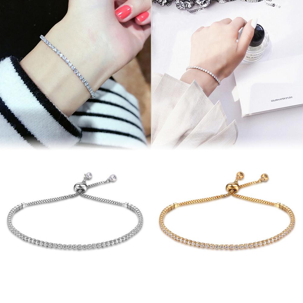 Vòng Tay Mạ Vàng Bạc Đính Đá Pha Lê Thời Trang Cho Nữ