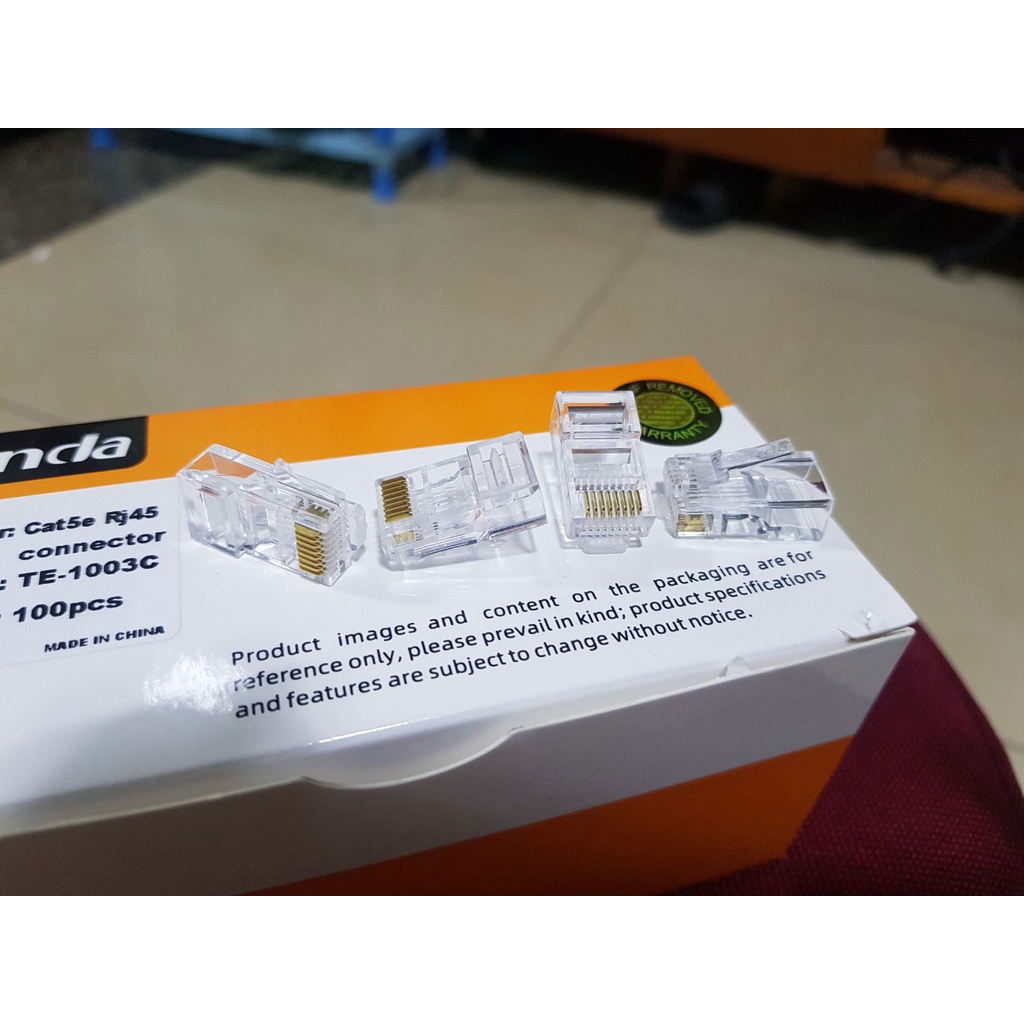 Đầu bấm dây mạng RJ45 Tenda Cat5e UTP TE-1003C