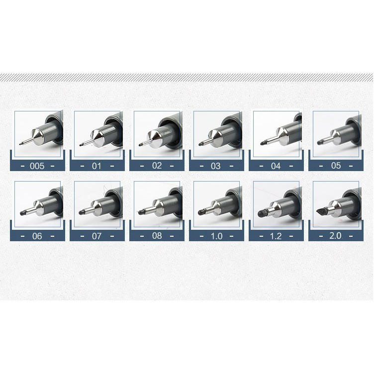 Bút đi nét chuyên nghiệp STAEDTLER 308 Pigment Liner 12 cỡ nét