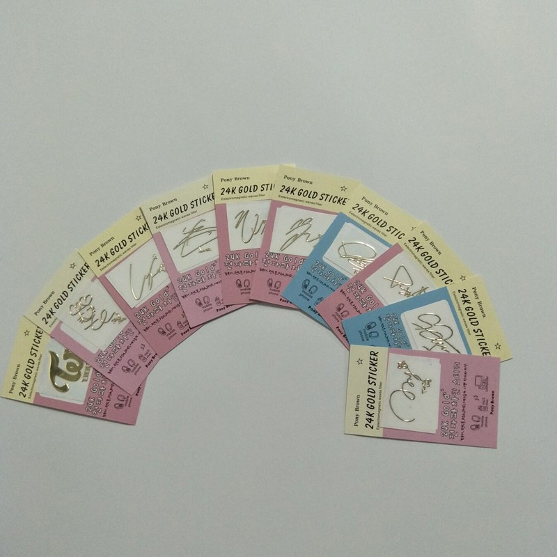 Sticker gold chữ kí Twice