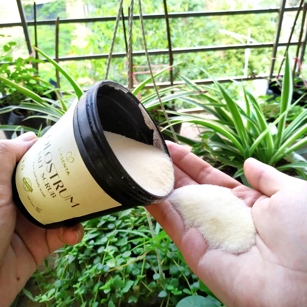 [HẾT MỤN LƯNG-VIÊM NANG LÔNG] Kết HợpTẩy Tế Bào Da Chết Body Với Muối Tắm Tinh Chất Sữa Non L'asenta | Thế Giới Skin Care