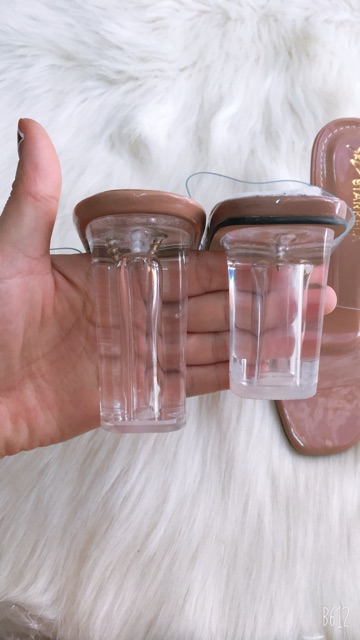 [ SIÊU HOT - HÀNG LOẠI 1 ] Dép Cao Gót Quai Trong Gót Trong 2 Quai 7 cm ( May Viền Lót )