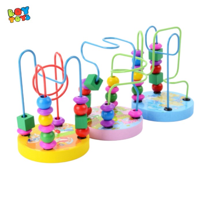 Đồ chơi luồn hạt gỗ rèn luyện kỹ năng khéo léo kiên nhẫn cho phát triển tư duy