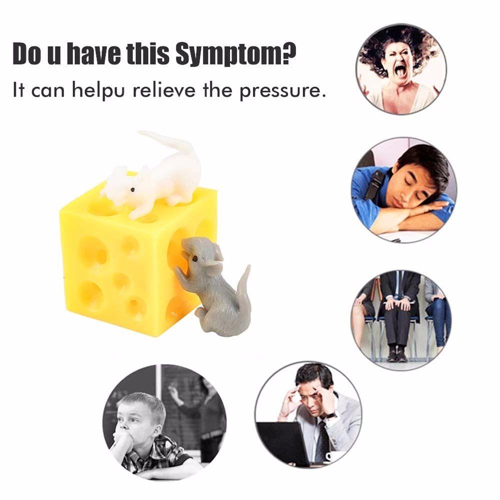 YIYU Đồ Chơi Nắn Bóp Đàn Hồi Giảm Stress Hình Chú Chuột Và Chú Lười