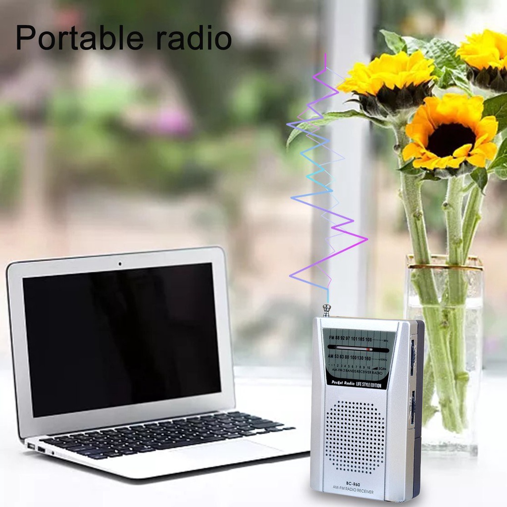 Radio bỏ túi BC-R60 2 băng tần thu tín hiệu AM/FM