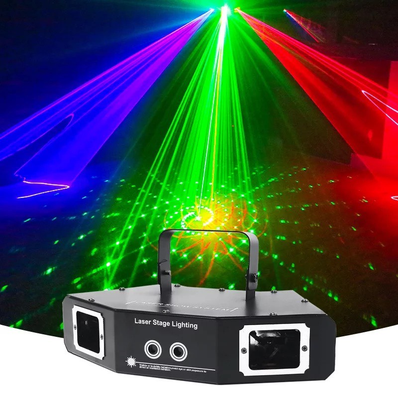 LASER 4 MẮT RGB  - HIỆU ỨNG QUÉT TIA VỚI NHIỀU HỌA TIẾT ĐẶC SẮC.
