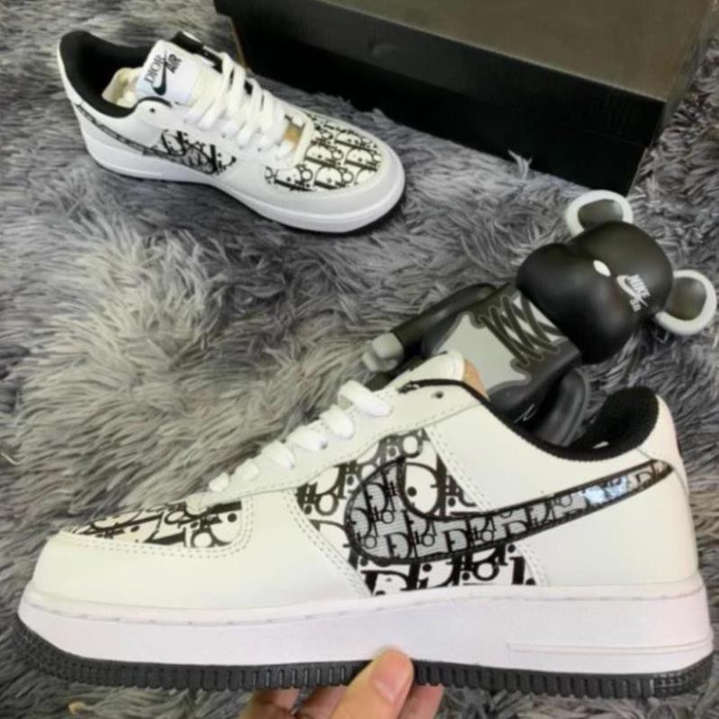 [Hot Trend - giảm giá] Giày Thể Thao Sneakers AF1 Dior Đen,𝐍𝐈𝐊𝐄 AIR FORCE ONE Xám Họa Tiết  siêu hot