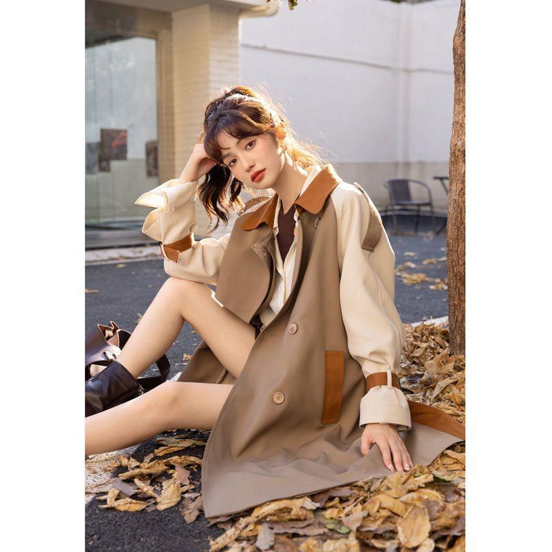 Áo Khoác Dáng Dài Phong Cách Anh Quốc Thời Trang Mùa Thu Mới Cho Nữ