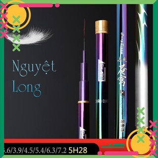 Cần câu tay cao cấp Nguyệt long Sharp 5H ánh tím chất liệu carbon