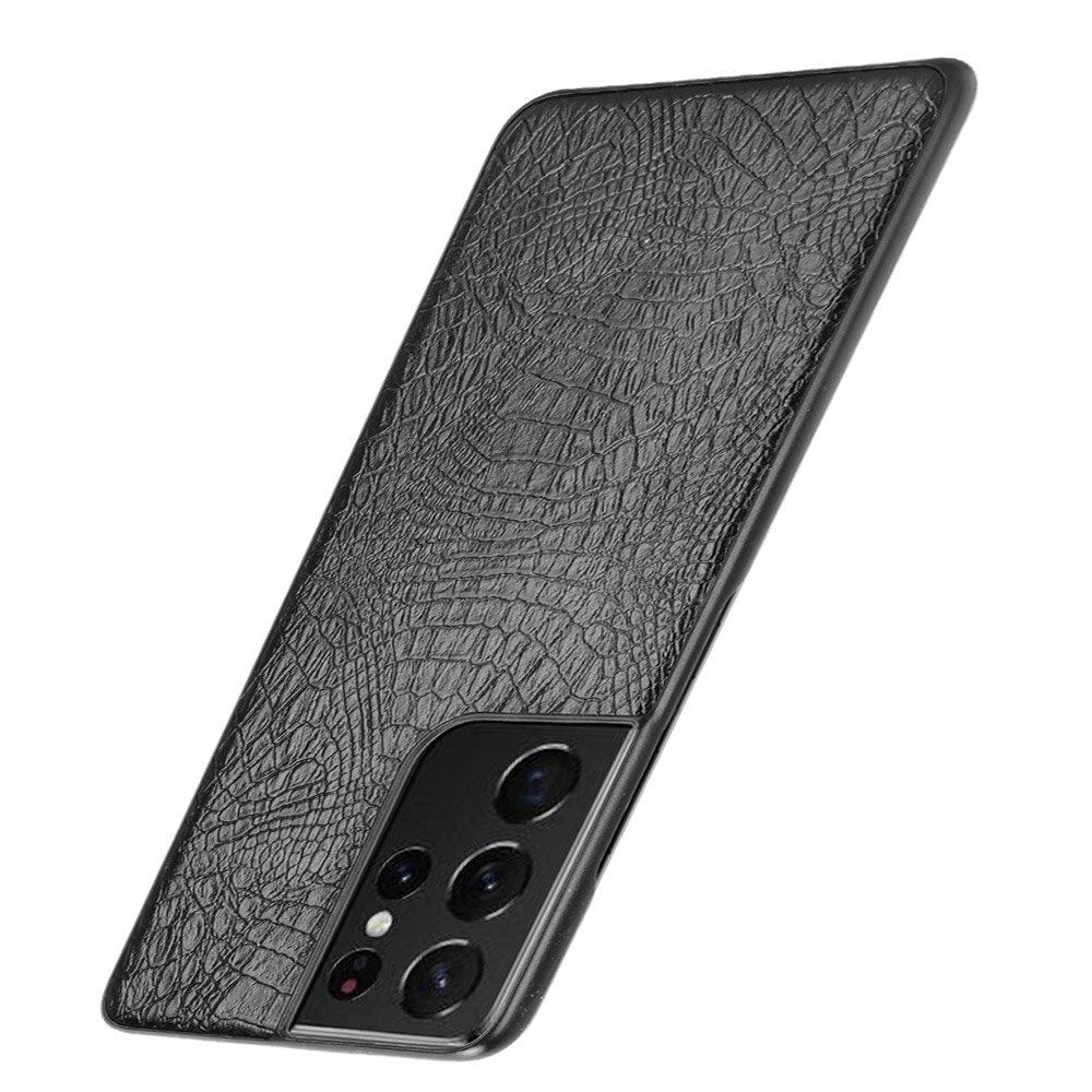 Bao da điện thoại PU PC họa tiết vân cá sấu cho Samsung Galaxy S21 Ultra 5G S21+