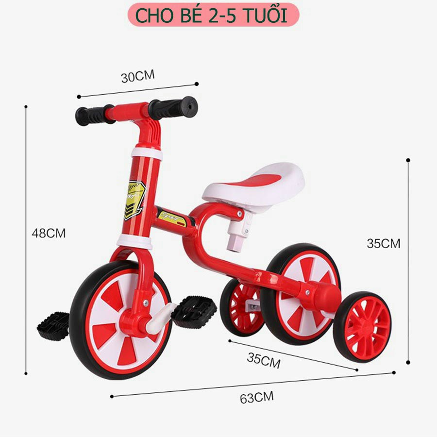 Xe đạp trẻ em,Xe chòi chân thăng bằng Motion 4 bánh có bàn đạp 3 bánh dành cho bé 2 đến 5 tuổi