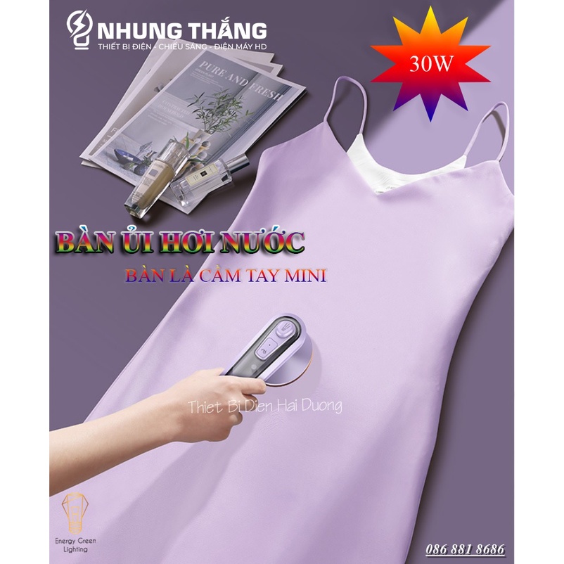 Bàn Là Hơi Nước Cầm Tay KY-100 - Bàn Ủi Hơi Nước Mini - Dùng Cho Nhiều Loại Vải - Tiết Kiệm Điện Năng - Diệt Khuẩn 99%