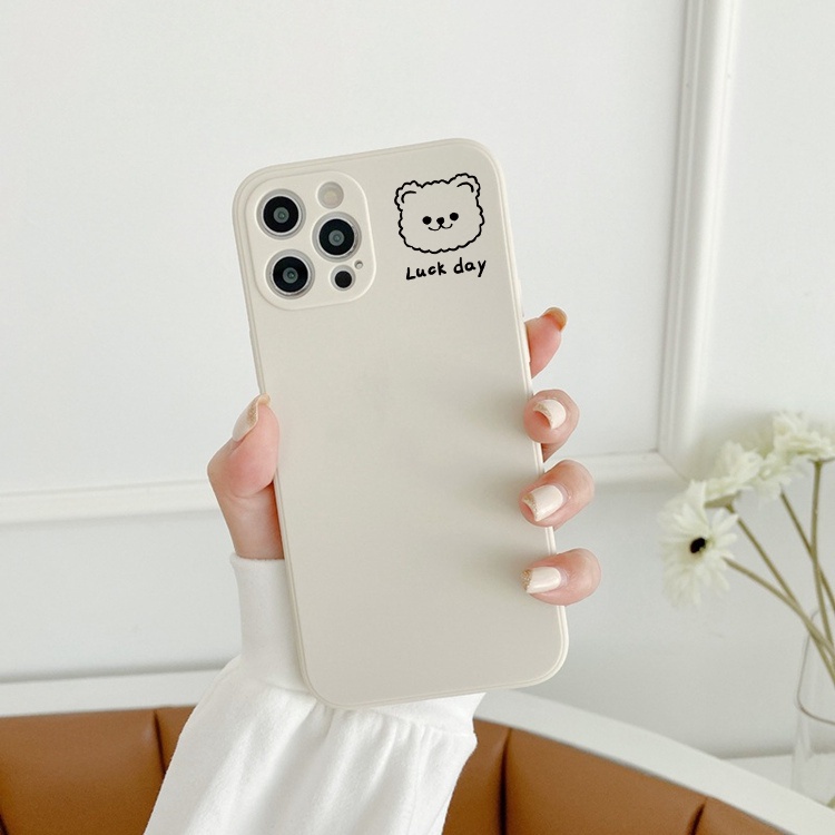 Ốp điện thoại in hình gấu chúc may mắn cho iphone 6 6s 7 8 plus/x/xs/xr/xsmax/11/12/13/pro/promax | BigBuy360 - bigbuy360.vn