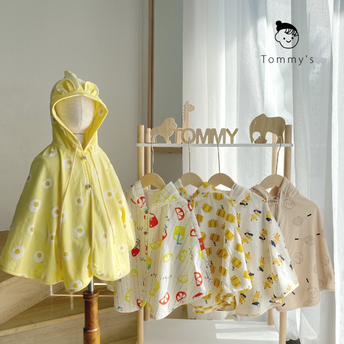 Áo choàng chống nắng cho bé trai/ bé gái tông vàng TOMMY HOUSE