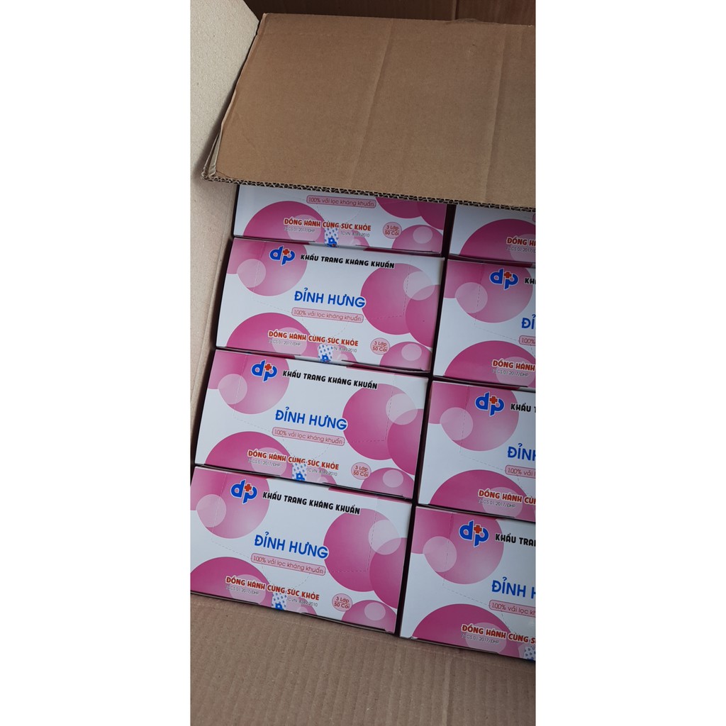 khẩu trang y tế kháng khuẩn Đỉnh Hưng loại tốt, dày | BigBuy360 - bigbuy360.vn