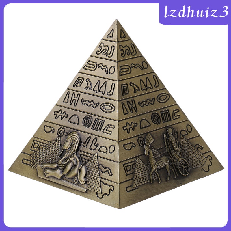 Mô hình kim tự tháp Ai Cập bằng kim loại dùng trang trí bàn làm việc