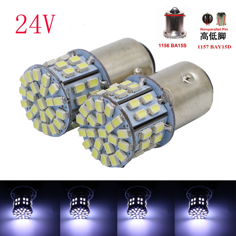Đèn led tín hiệu gắn đuôi xe hơi 24v P21W 1156 Ba15S 1157 Bay15D 1206 50 Smd Led