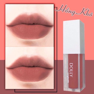 Hồng khô - son kem lì dolly không chì mềm môi màu hồng khô nhẹ nhàng nữ tính