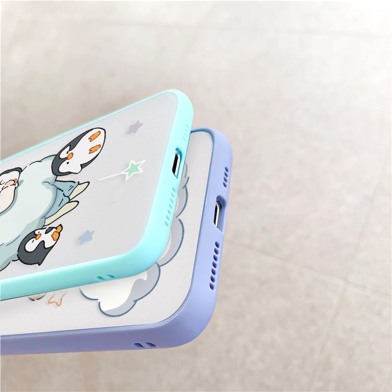 Ốp lưng iphone Bé Cánh Cụt nhám viền nổi cong 5/5s/6/6plus/6s/6splus/7/7plus/8/8plus/x/xr/xs/11/12/pro/max/plus/promax | BigBuy360 - bigbuy360.vn