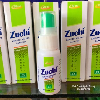 Xịt khử mùi hôi chân & giày Zuchi chai 20ml