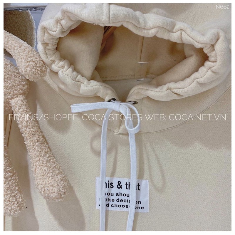  Áo Hoodie nỉ có mũ chui đầu in chữ ngực This That | BigBuy360 - bigbuy360.vn