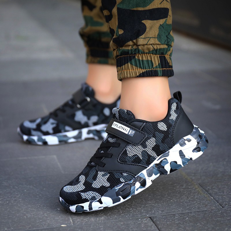 Giày Sneaker Hoạ Tiết Rằn Ri Cho Bé Trai