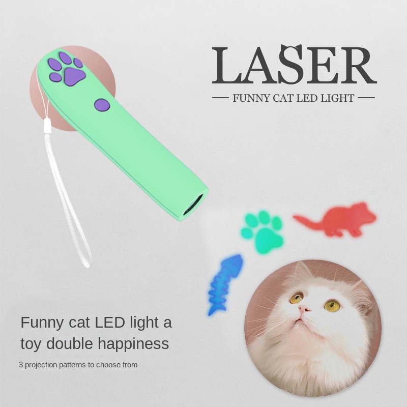 Đồ Chơi Chiếu Tia laser Họa Tiết Vui Nhộn Dành Cho Mèo