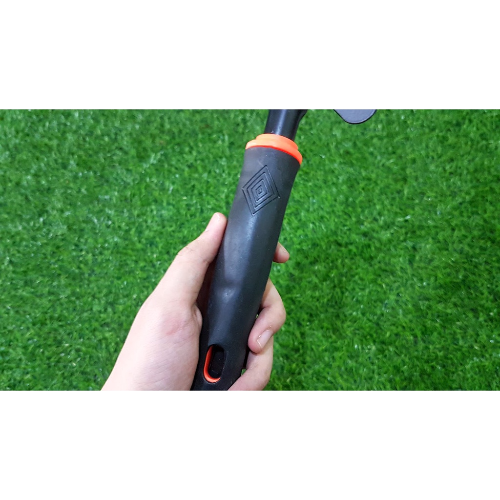 Xẻng mini làm vườn bằng thép Carbon tay cầm nhựa đa năng.